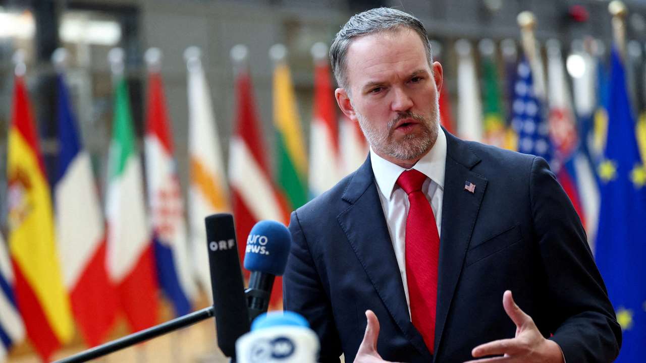 FILE PHOTO: US Trade Representative Jamieson Greer is shown in Brussels