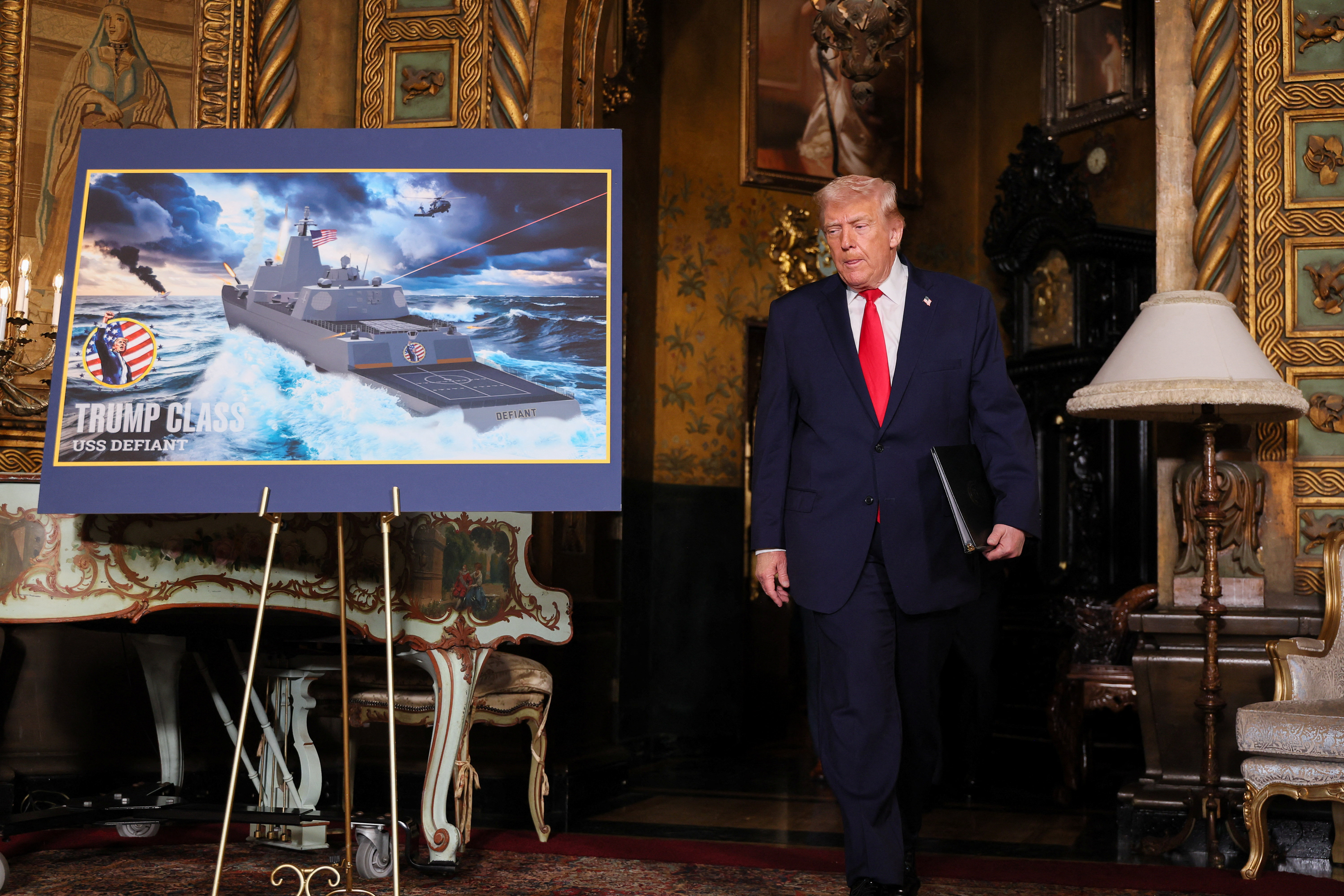 U.S. President Trump at Mar-a-Lago in Palm Beach