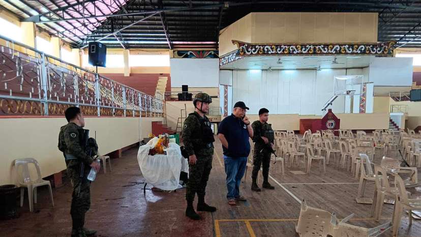 Aftermath of explosion during a Catholic Mass at Mindanao State University in Marawi