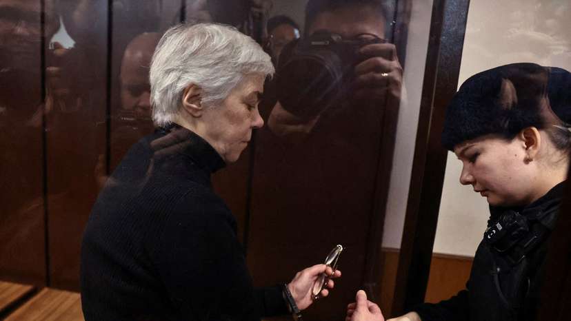 FILE PHOTO: Doctor Nadezhda Buyanova accused of discrediting Russian army appears in Moscow court