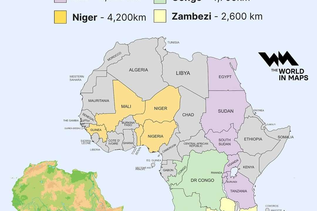 Africa’s longest rivers reveal a continent shaped and challenged by water
