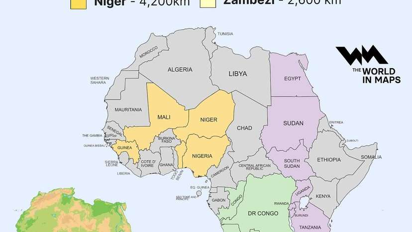Africa’s longest rivers reveal a continent shaped and challenged by water