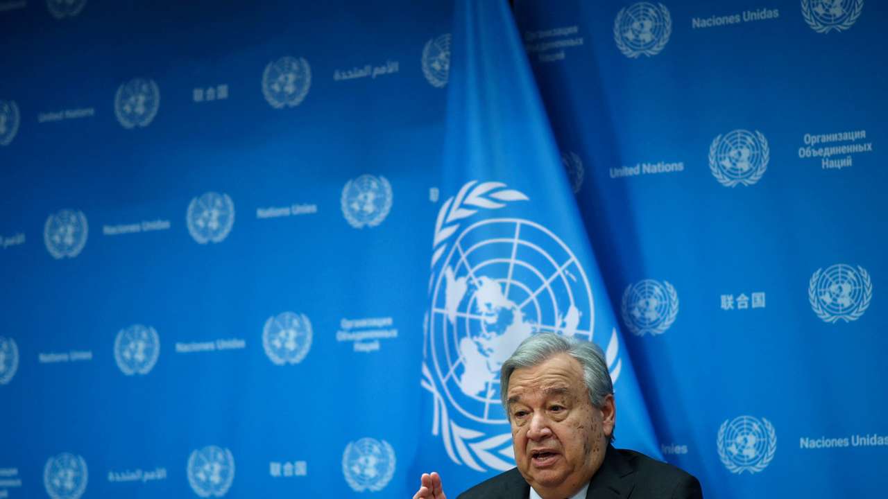 United Nations Secretary General Antonio Guterres holds press conference at U.N. headquarters in New York
