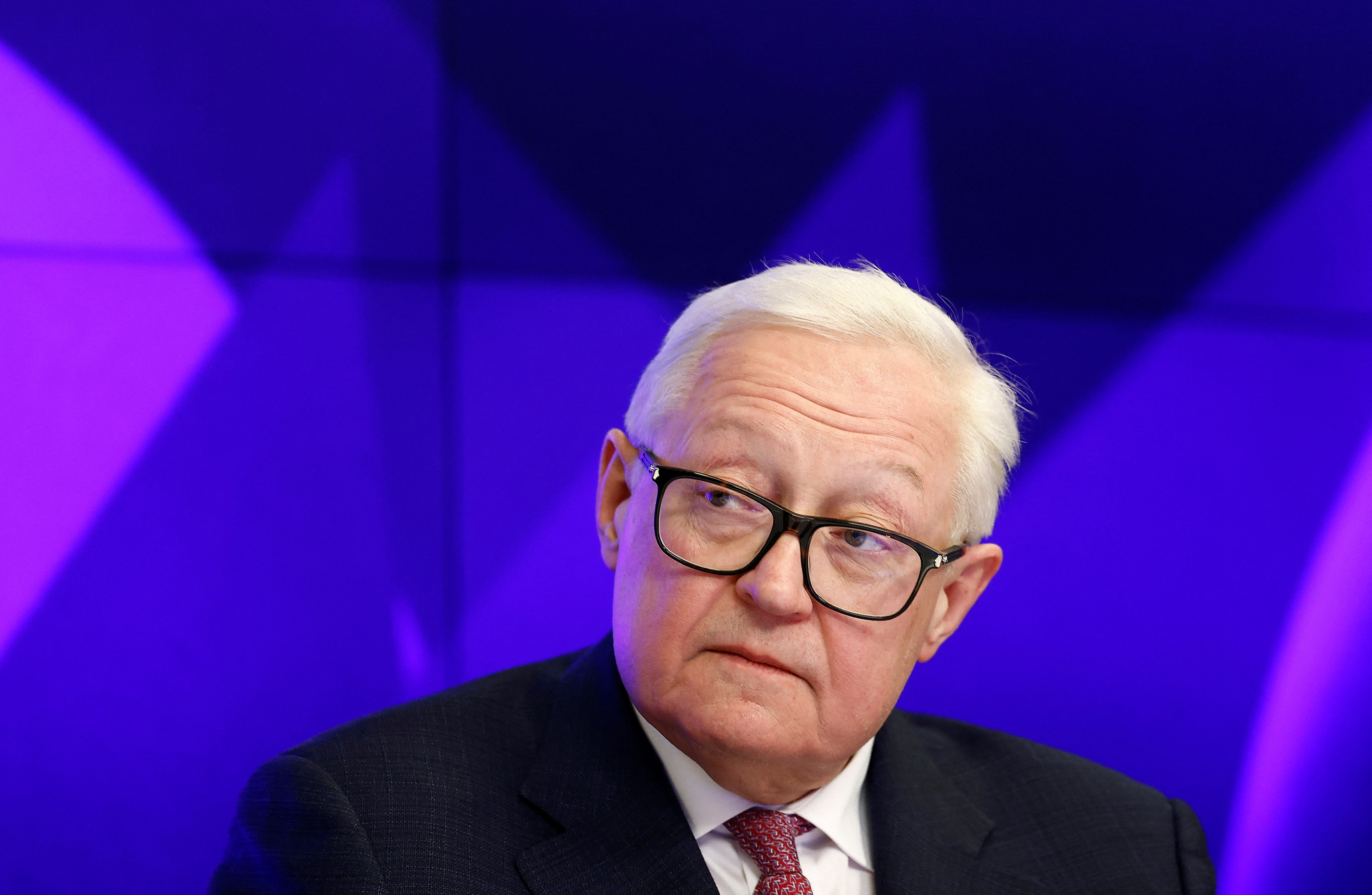 Russia's Deputy Foreign Minister Sergei Ryabkov holds a press conference in Moscow