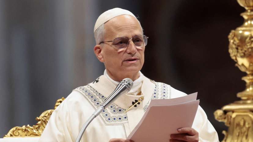 Pope Leo XIV leads a Mass to mark the World Day of Peace in St. Peter's Basilica at the Vatican