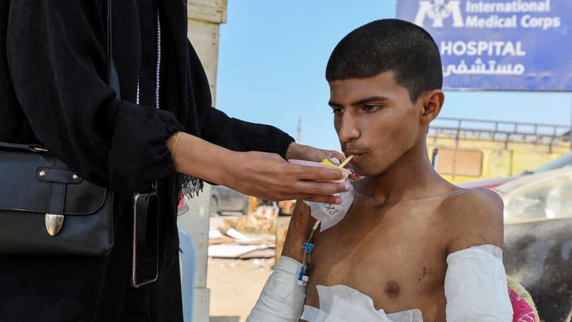 Gazan with amputated arms recounts the challenges he faces following his evacuation from Al-Aqsa hospital