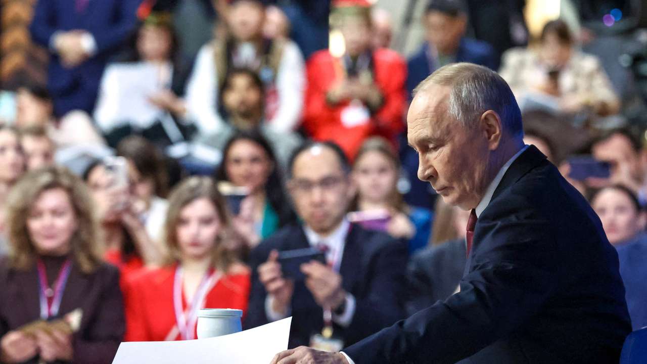 Russian President Putin holds the annual press conference in Moscow