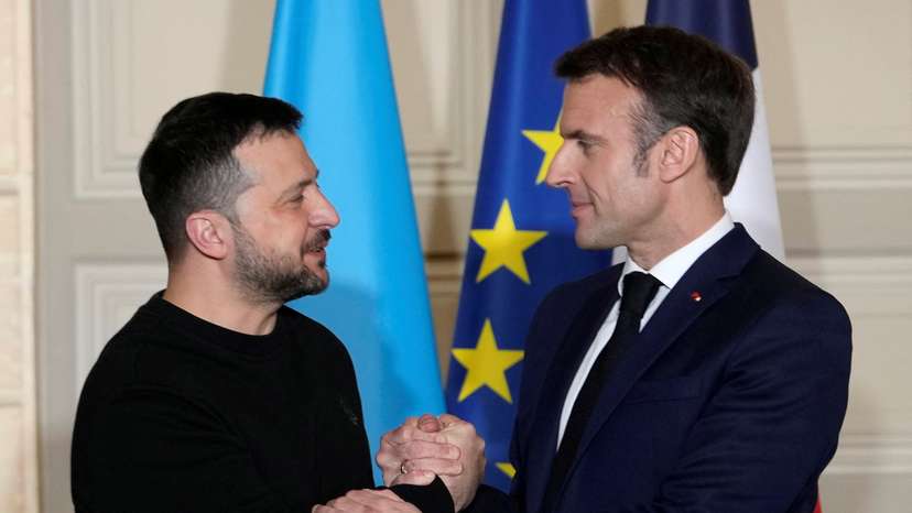 French President Macron meets Ukraine's President Zelenskiy in Paris