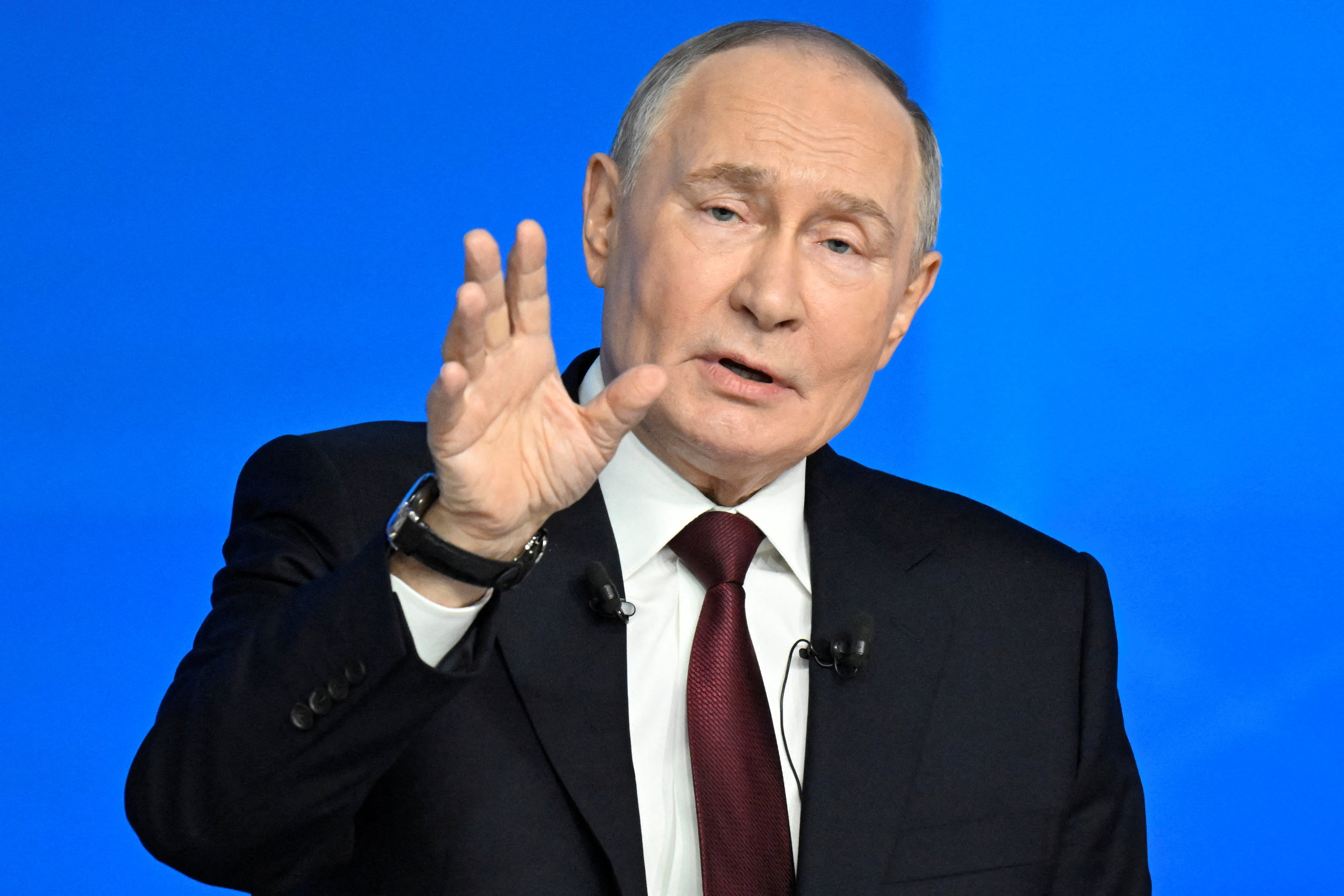 Russian President Putin holds the annual press conference in Moscow
