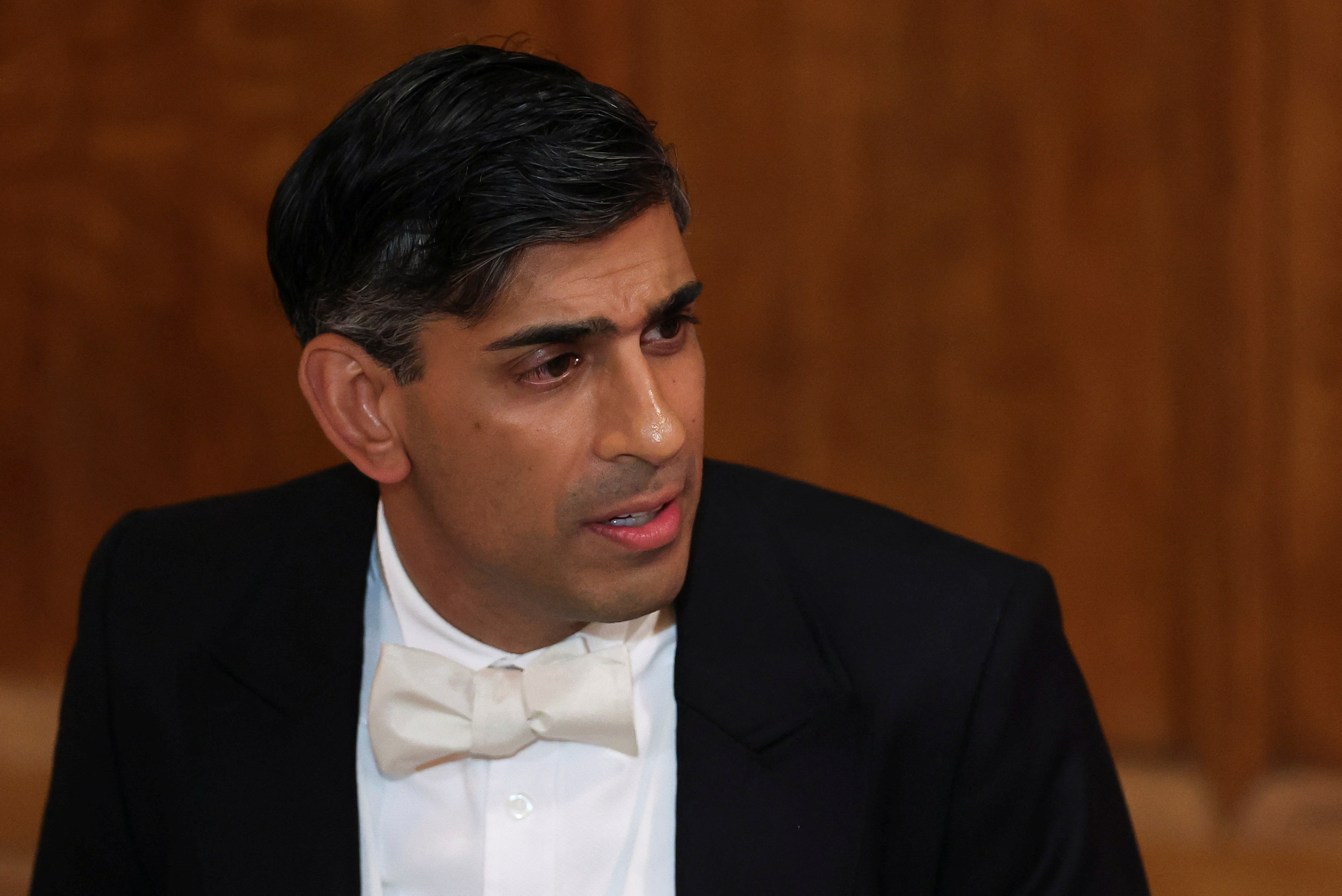 Britain's Prime Minister Rishi Sunak attends the annual Lord Mayor's Banquet at Guildhall, in London