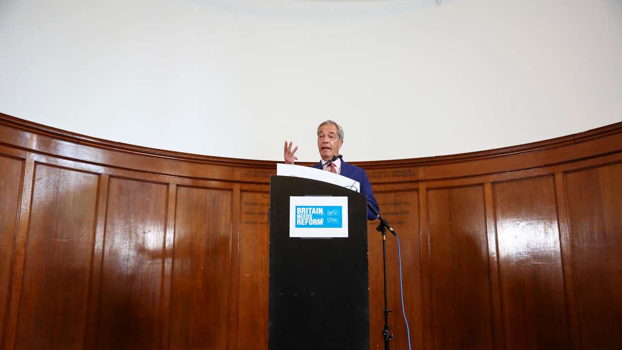 Farage holds Reform UK general election campaign event in London