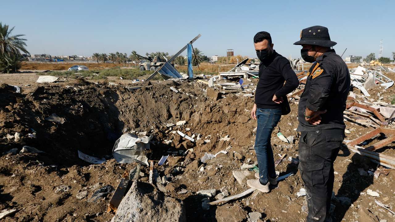 Aftermath of a U.S. airstrike in Hilla