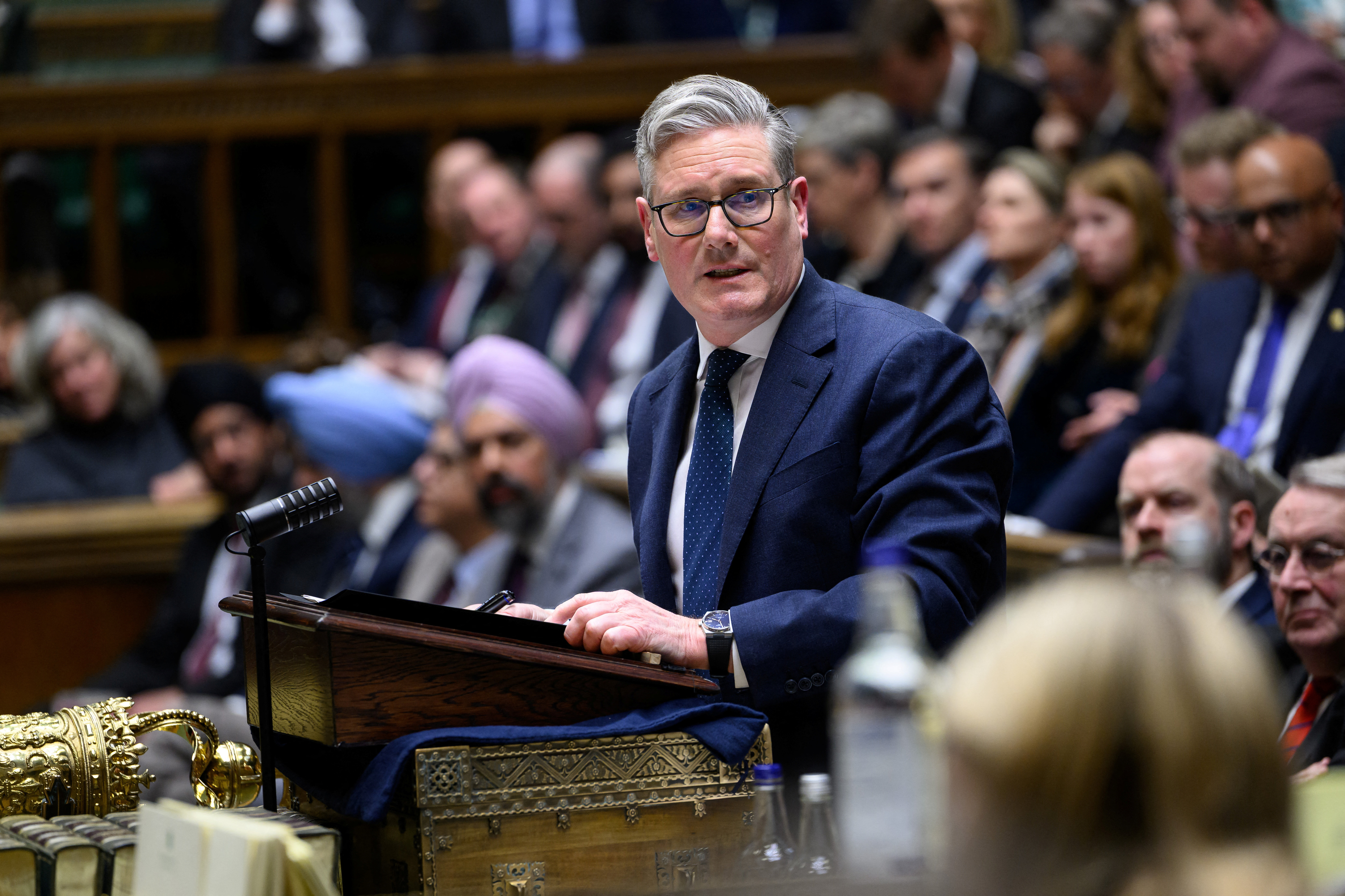 Britain's Prime Minister Starmer makes statement in House of Commons on Iran, in London