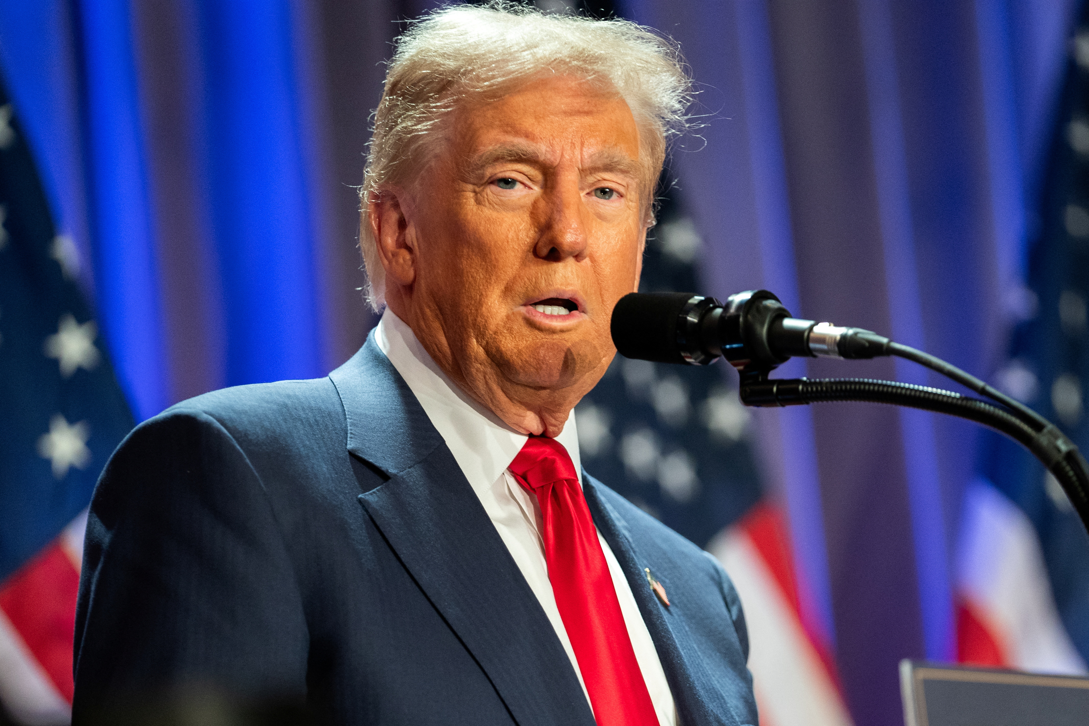 US President-elect Donald Trump attends a meeting with House Republicans at the Hyatt Regency hotel in Washington