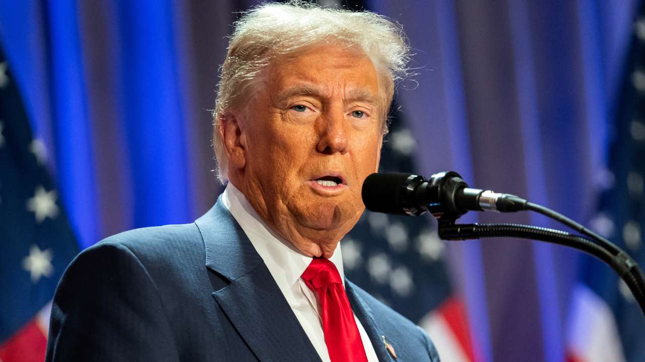 US President-elect Donald Trump attends a meeting with House Republicans at the Hyatt Regency hotel in Washington