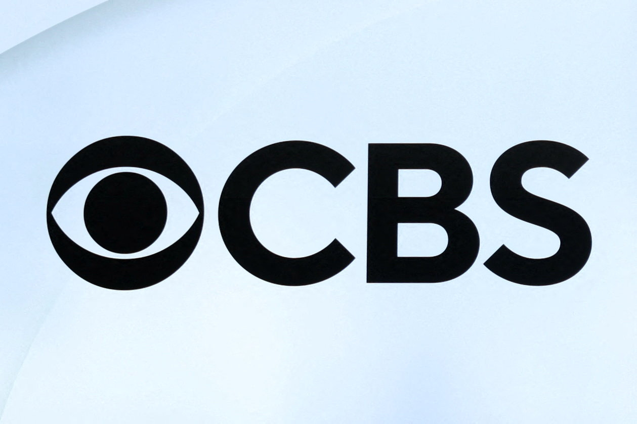 The CBS logo is displayed outside the CBS Broadcast Center in New York