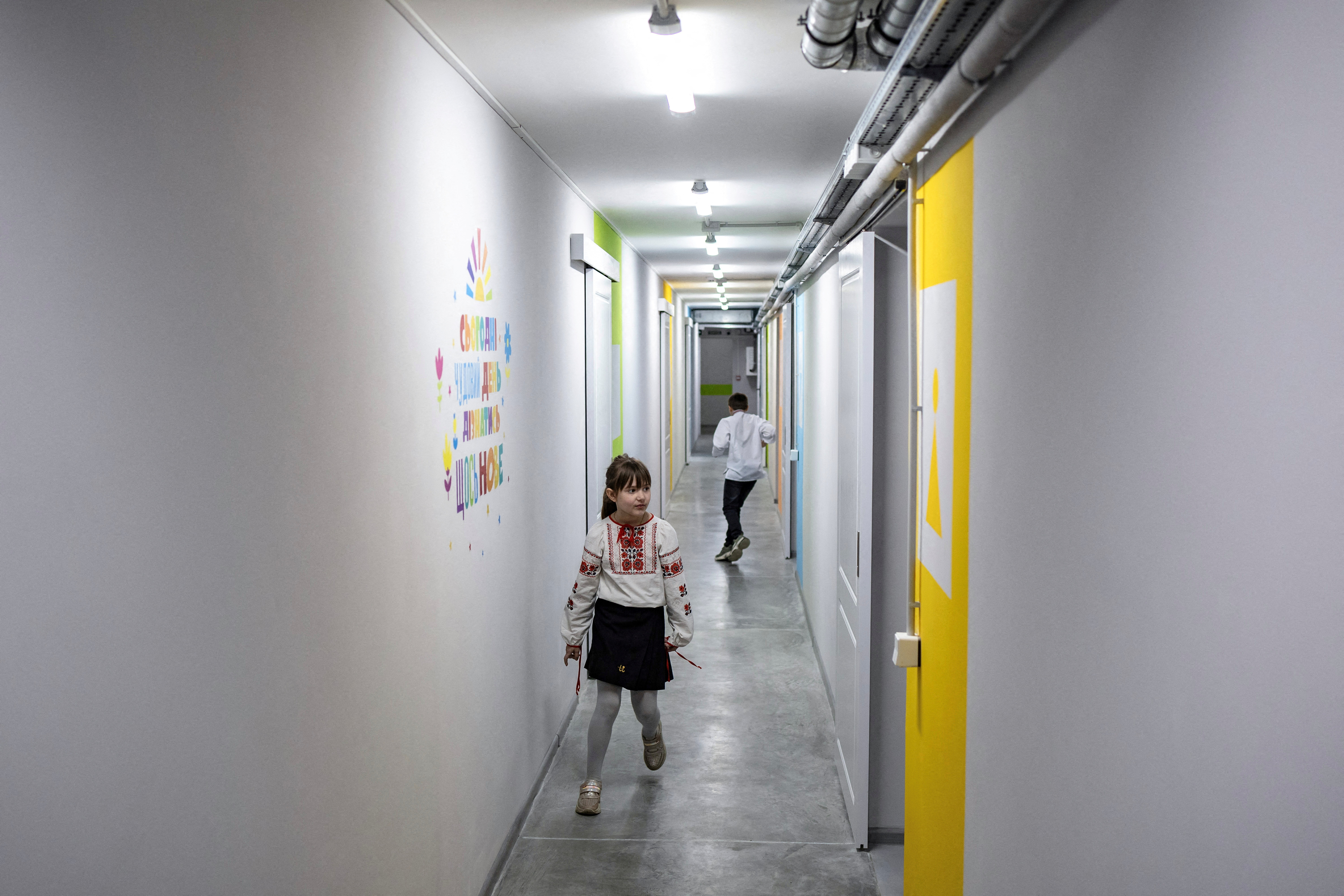 FILE PHOTO: Newly opened underground school in Kharkiv