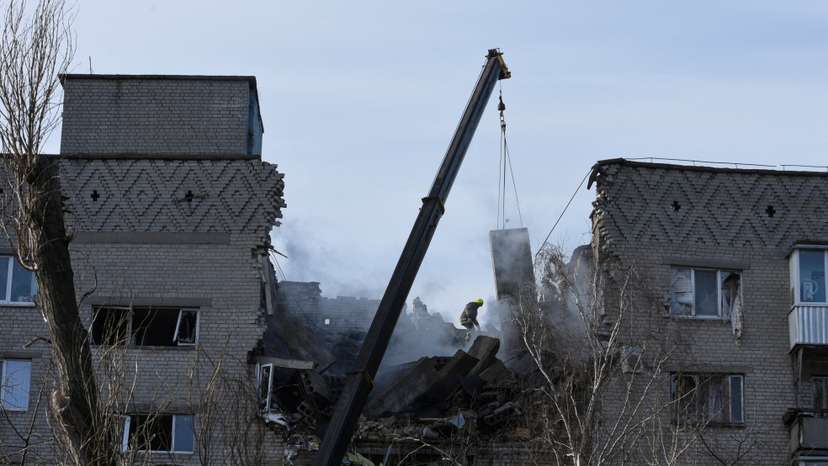 Aftermath of a Russian drone strike in Dnipro
