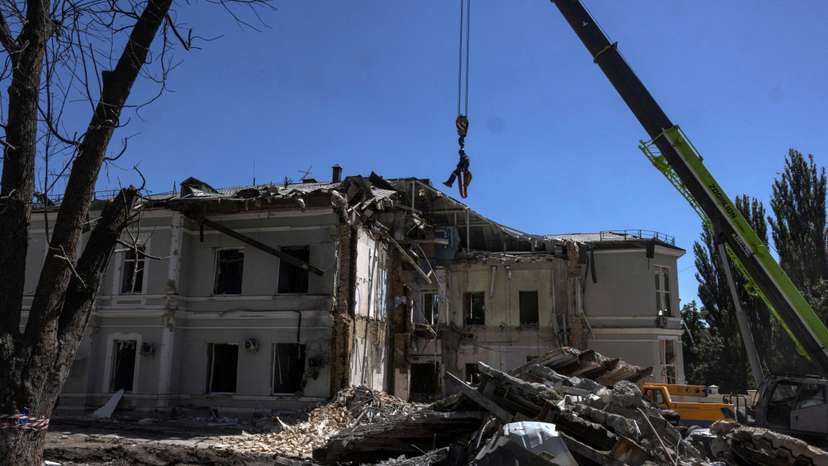 FILE PHOTO: Aftermath of Russian missile strike on Okhmatdyt Children's Hospital in Kyiv