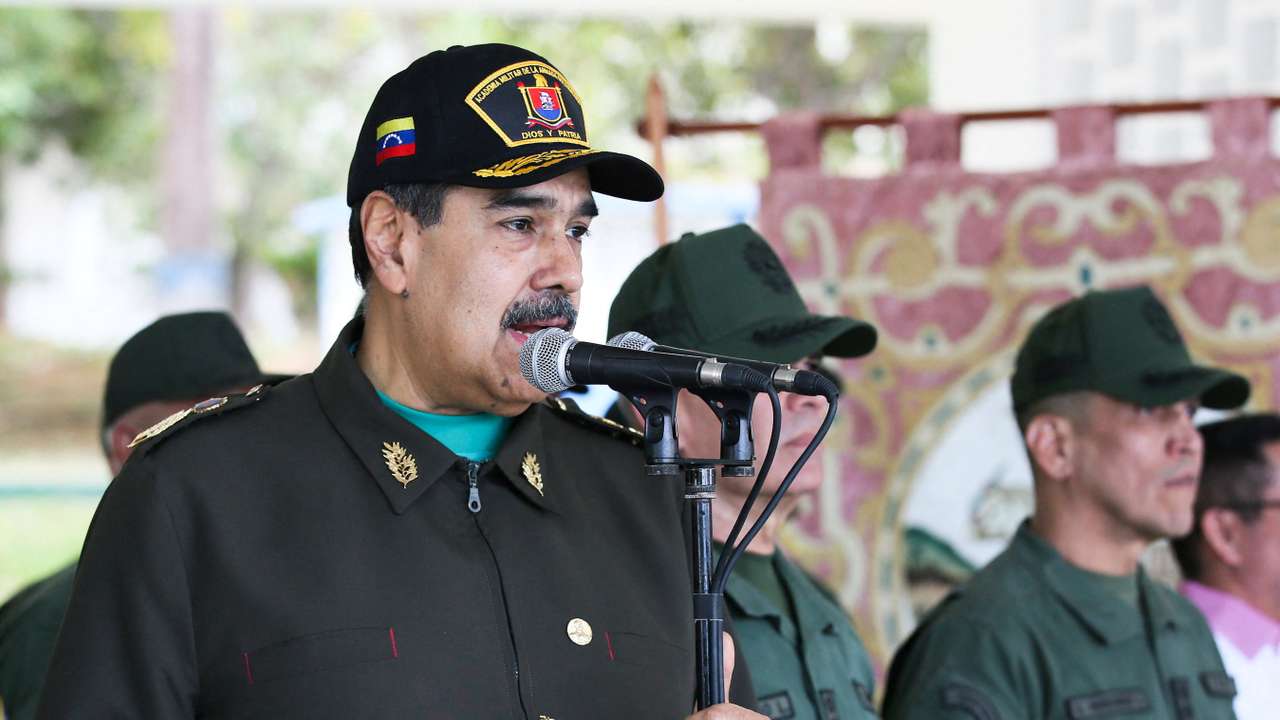 Venezuela’s Maduro attends military event in La Guaira