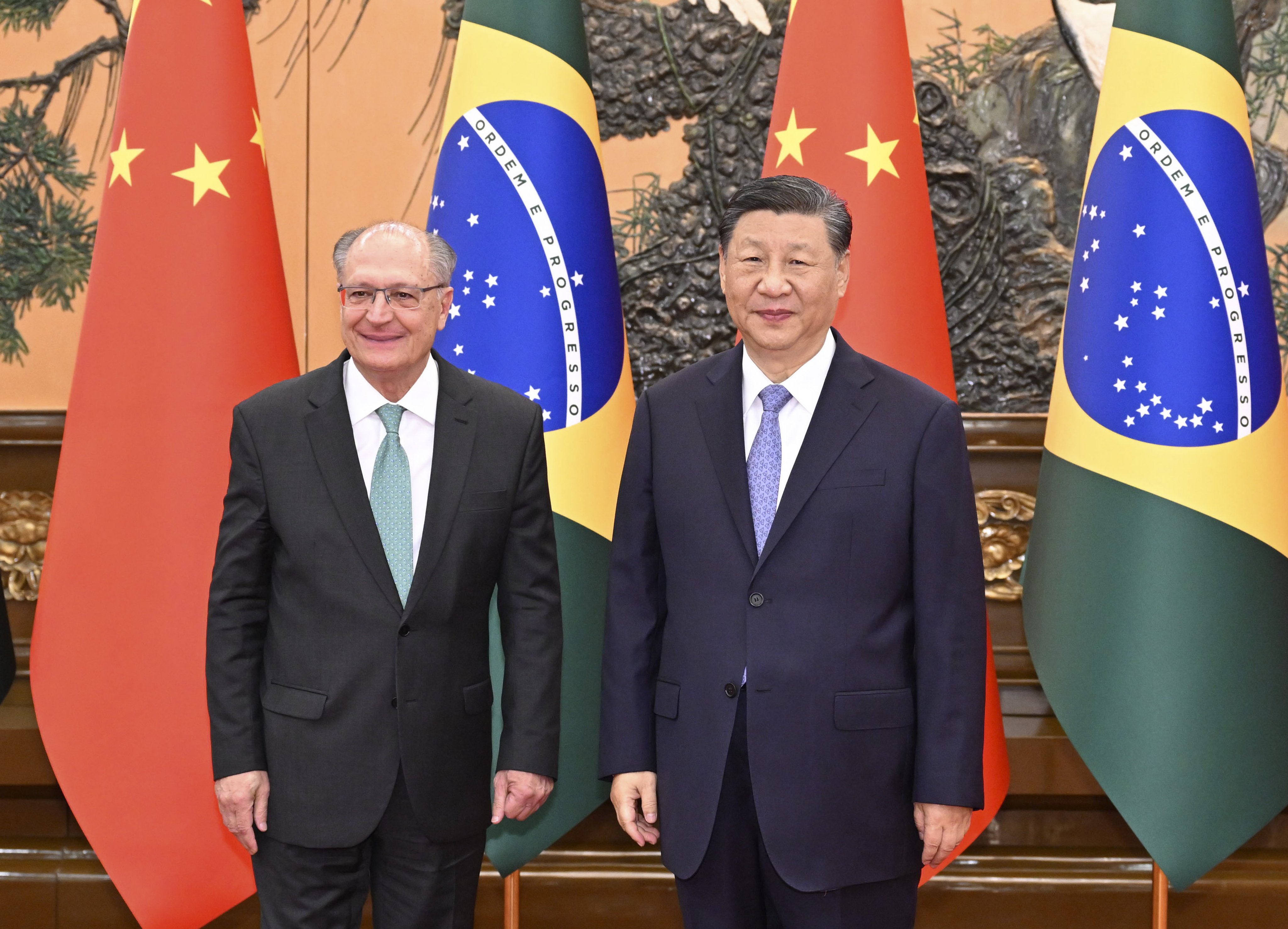 Chinese President Xi Jinping met with Brazilian Vice President Geraldo Alckmin