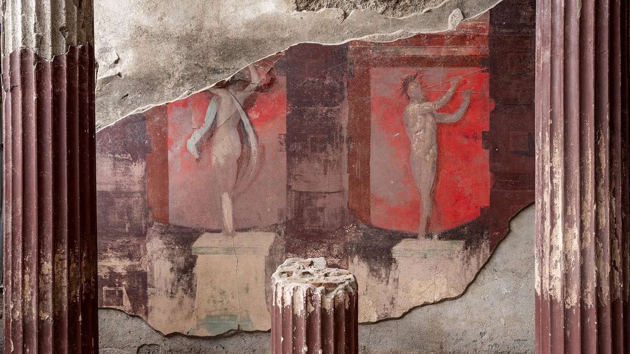 Rare frescos unearthed in Pompeii shed light on ancient rituals