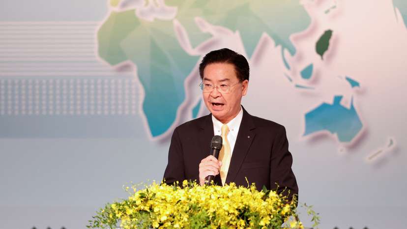 Taiwan's Foreign Minister Joseph Wu speaks during the Ketagalan forum in Taipei