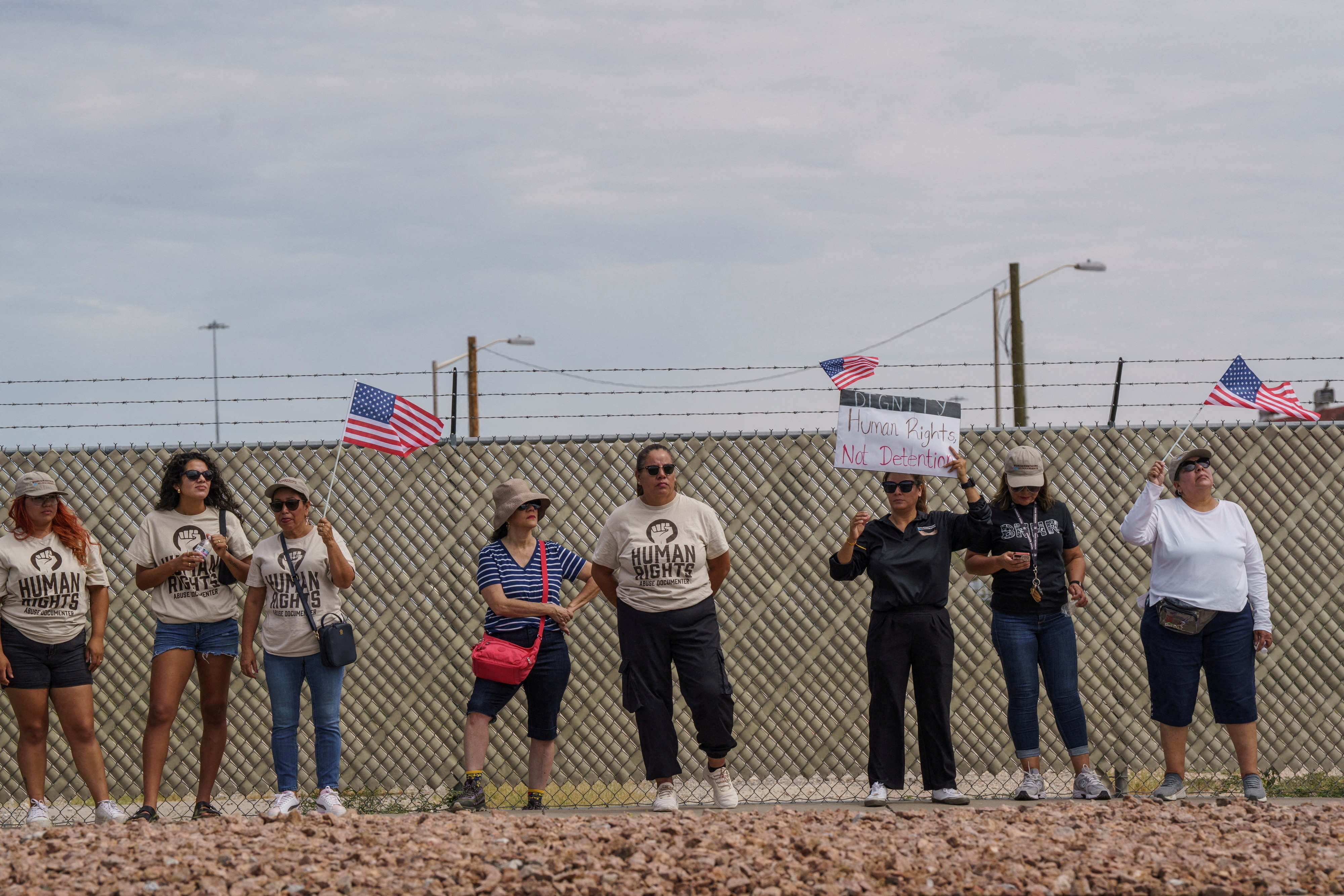 FILE PHOTO: Camp East Montana, ICE detention facility in El Paso, Texas
