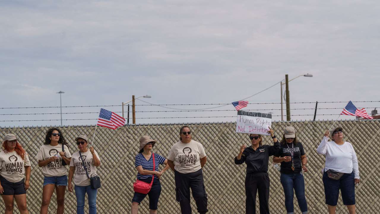 FILE PHOTO: Camp East Montana, ICE detention facility in El Paso, Texas