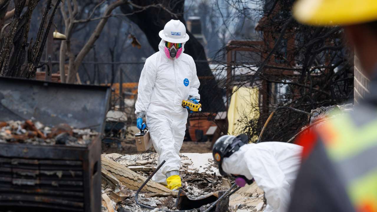 Specialists from EPA remove hazardous debris from California fires