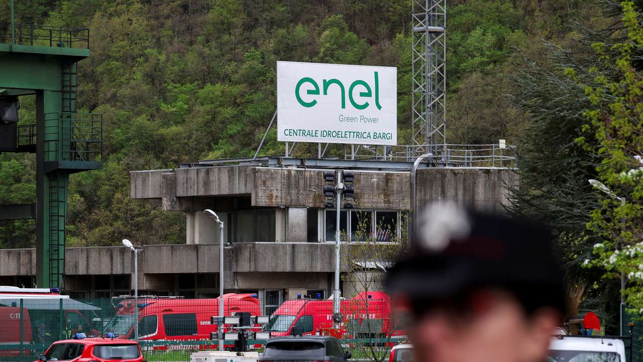 Aftermath of a blast at Enel hydroelectric power plant in Bargi