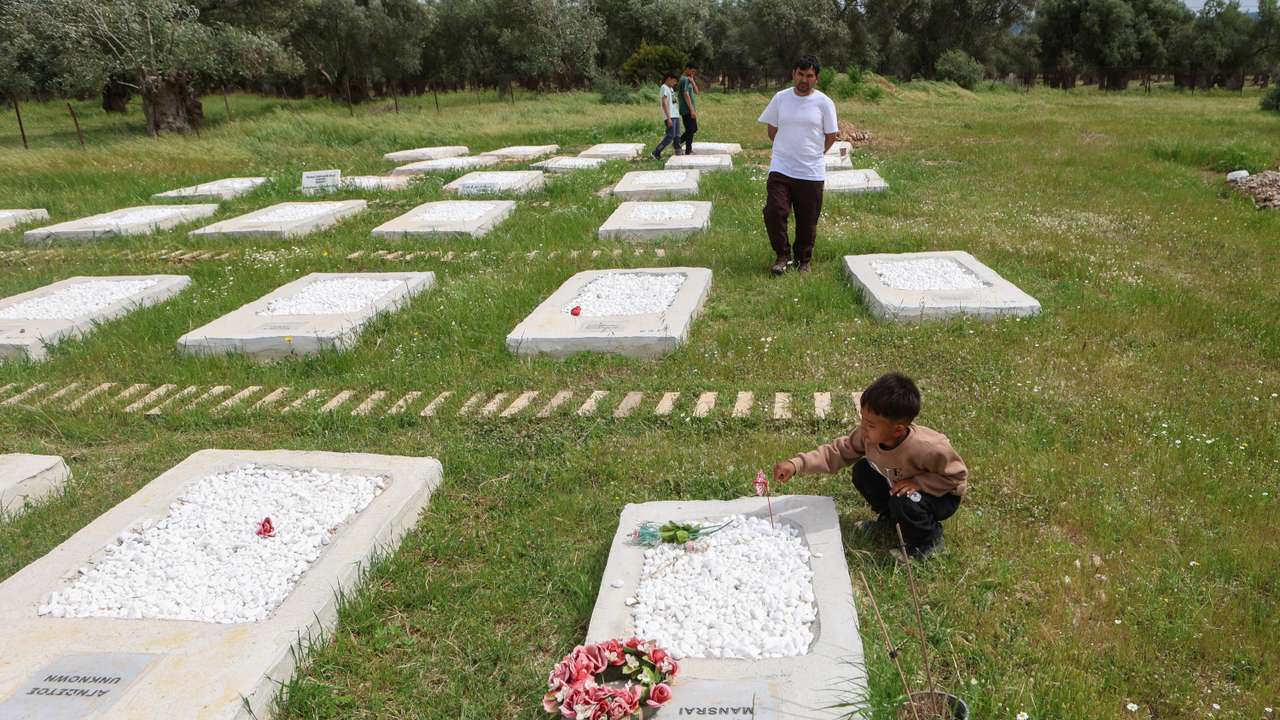Renovated burial ground for asylum-seekers opens on Greece's Lesbos island