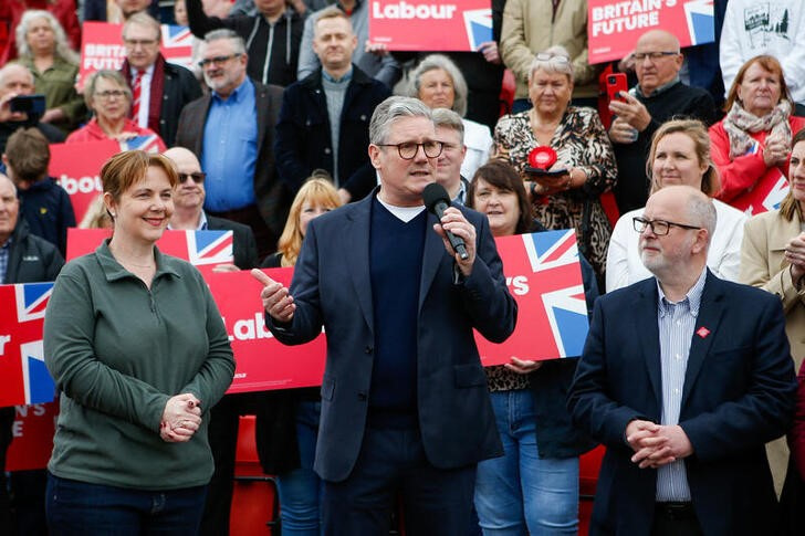 Britain's opposition Labour Party leader Starmer visits the East Midlands