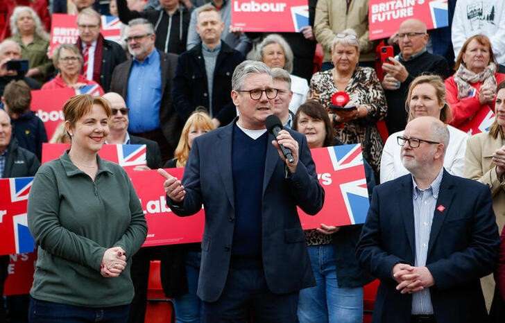 Britain's opposition Labour Party leader Starmer visits the East Midlands