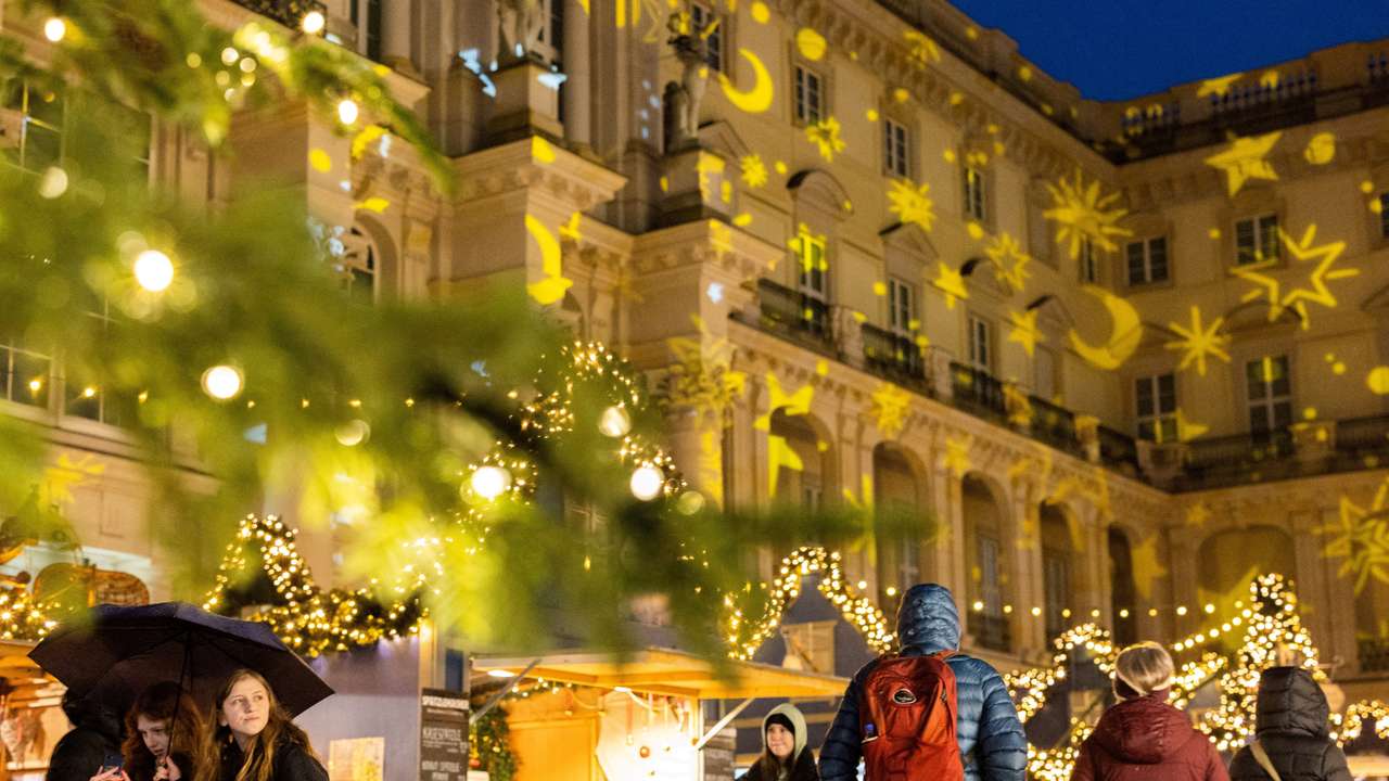 FILE PHOTO: Christmas market at Humboldt Forum in central Berlin