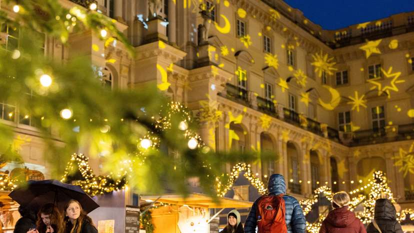 FILE PHOTO: Christmas market at Humboldt Forum in central Berlin
