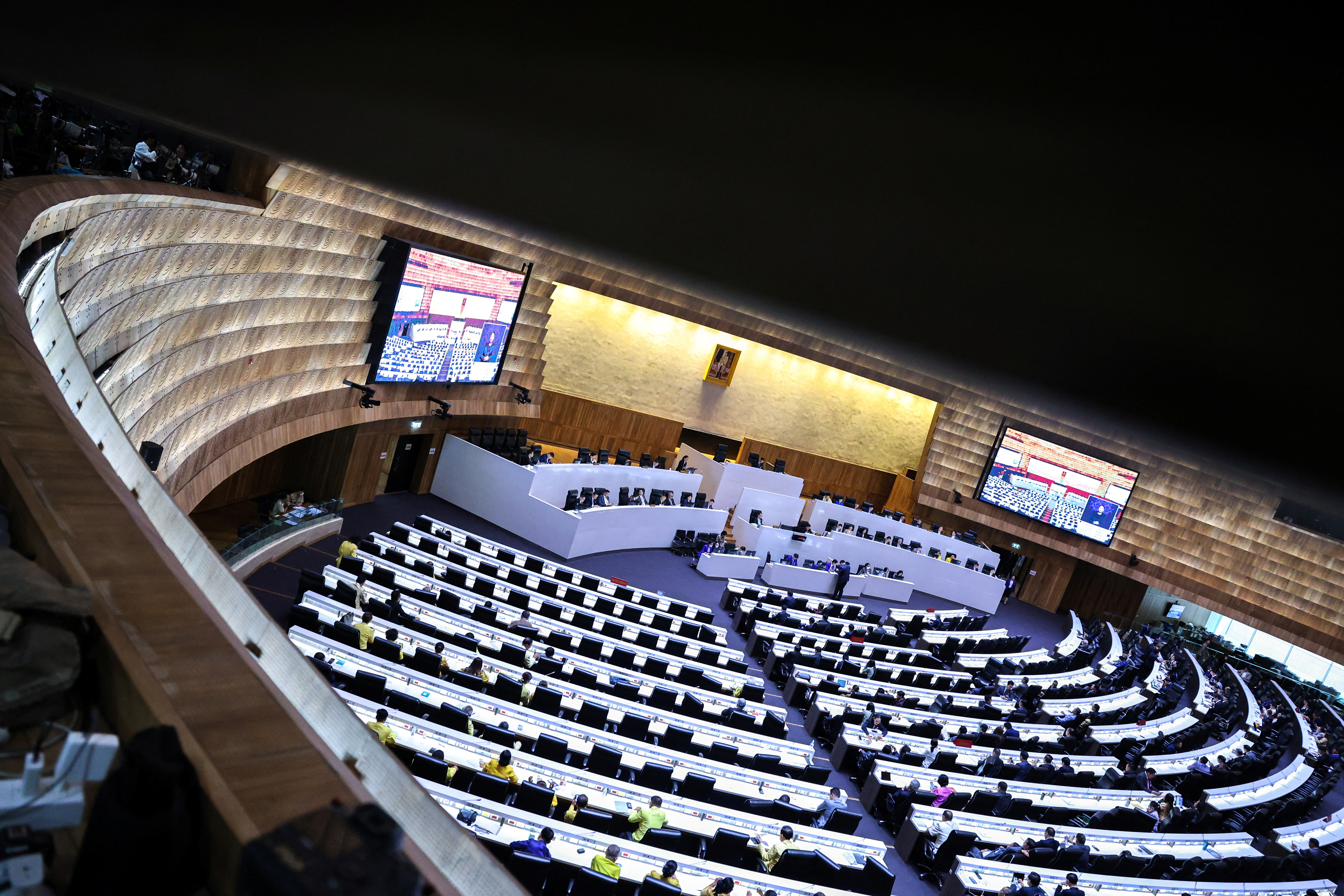 Thailand's new PM Paetongtarn delivers her government's policy proposal to parliament