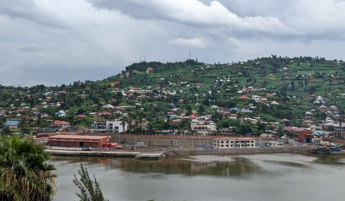 A landscape view of the Rubavu port on the shores of Lake Kivu in Rwanda