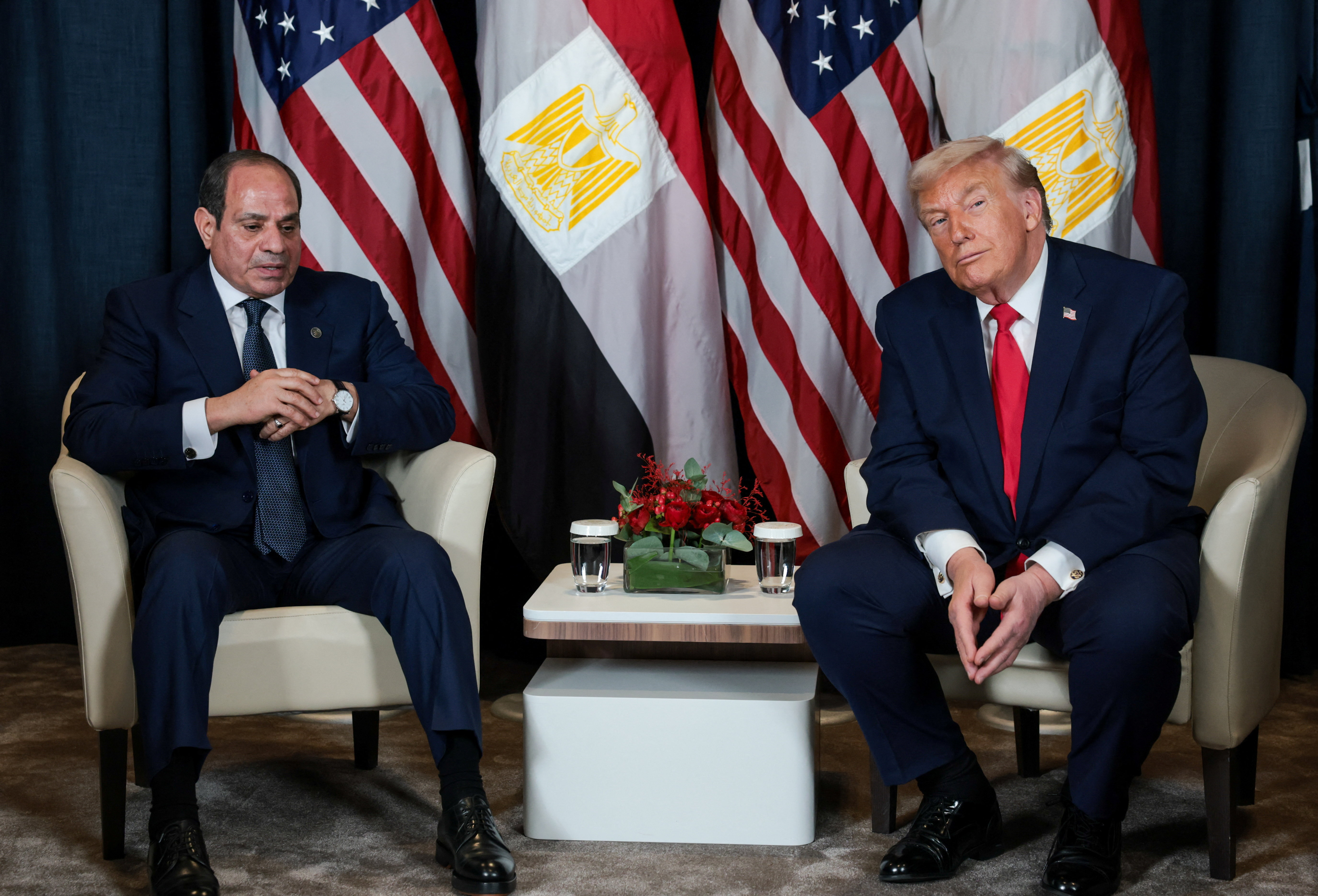U.S. President Trump holds a bilateral meeting with Egyptian President al-Sisi, at the World Economic Forum in Davos