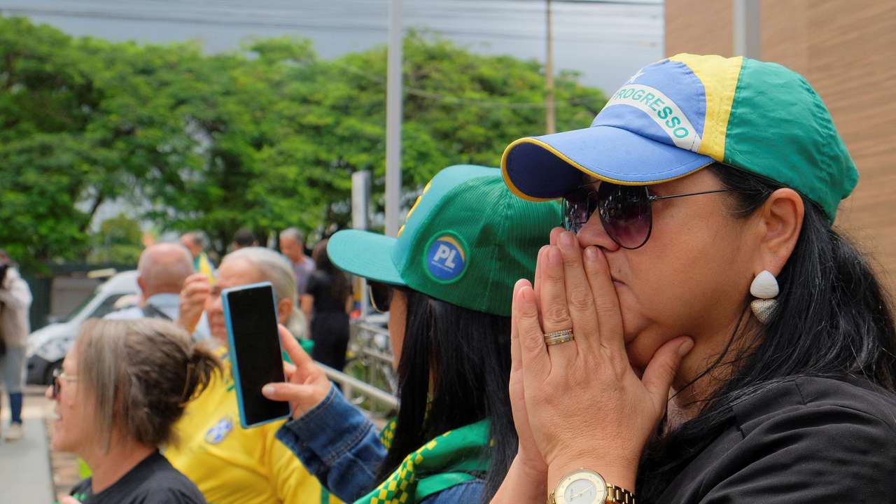 Brazil's former President Bolsonaro arrives at the hospital for exams after a fall, in Brasilia