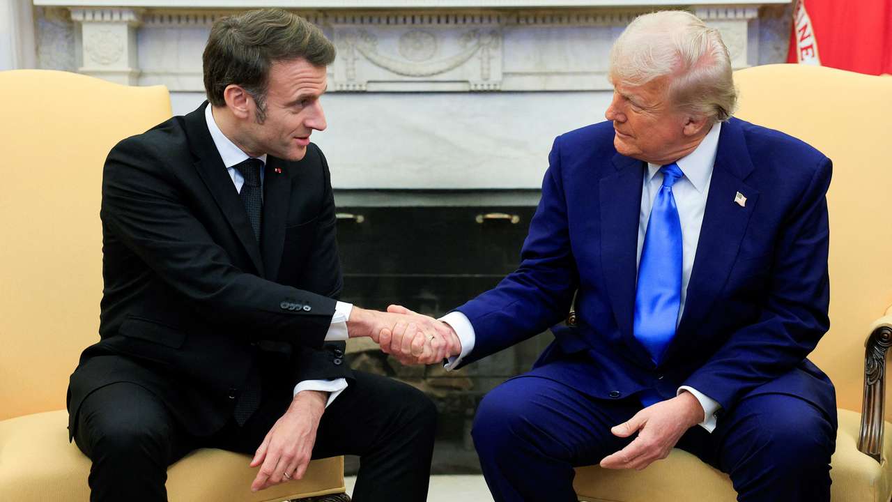 U.S. President Trump meets with French President Macron, in Washington