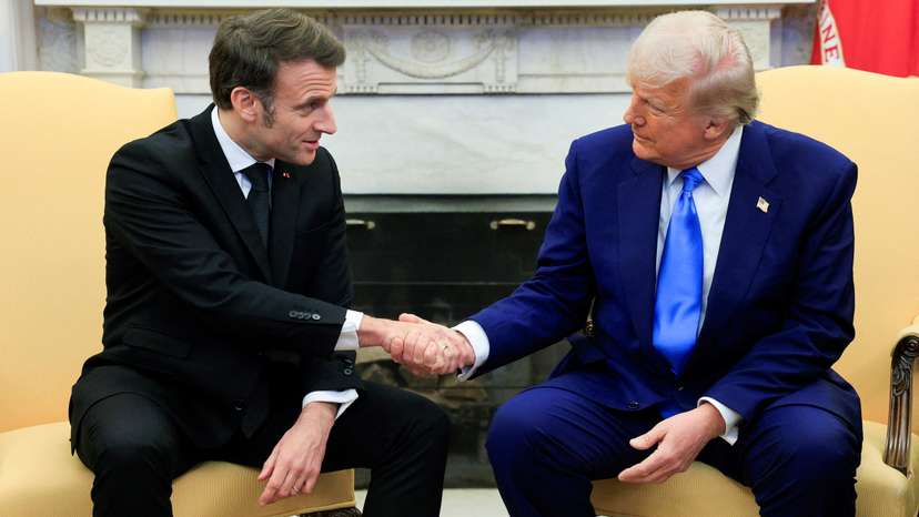 U.S. President Trump meets with French President Macron, in Washington