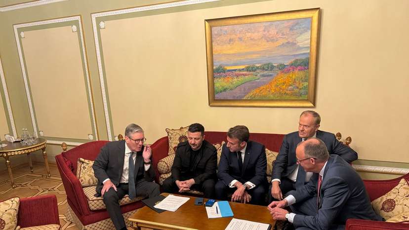 European leaders speak with U.S. President Trump via phone in Kyiv