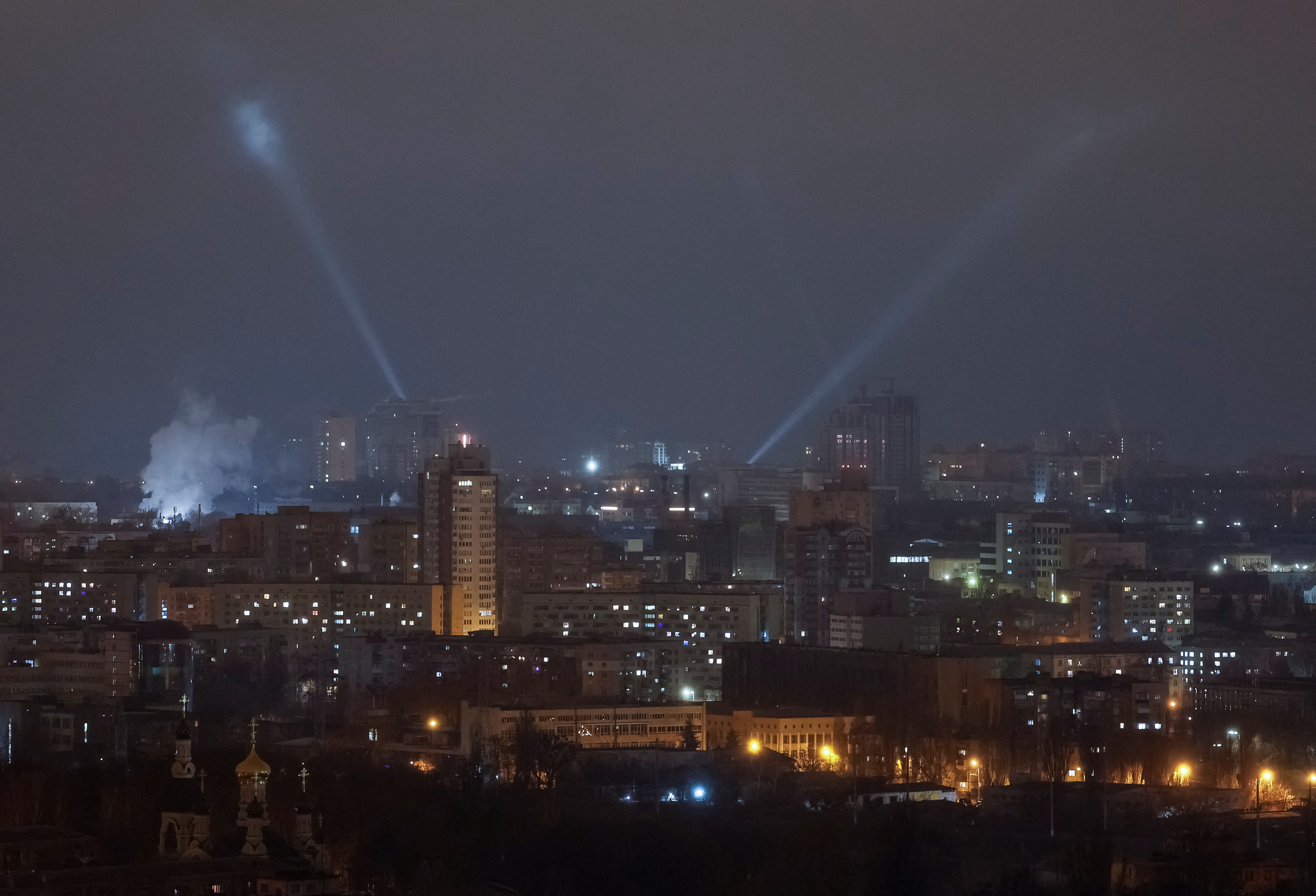 Russian drone strike in Kyiv