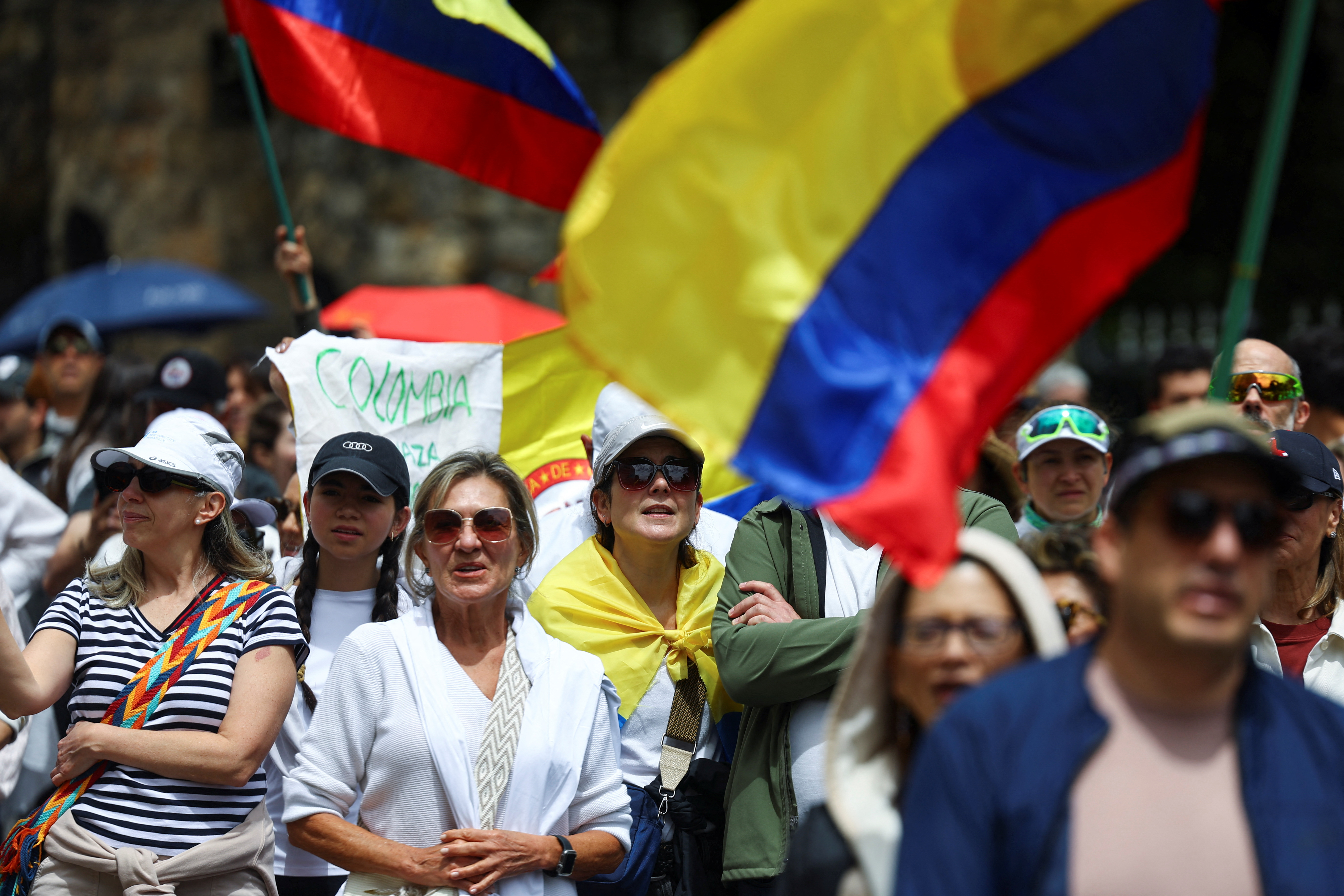March in support of Colombian Senator Miguel Uribe Turbay, in Bogota
