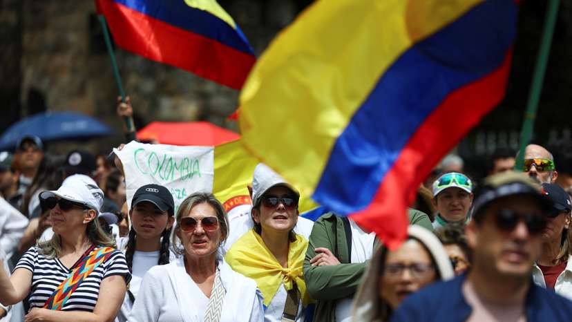 March in support of Colombian Senator Miguel Uribe Turbay, in Bogota