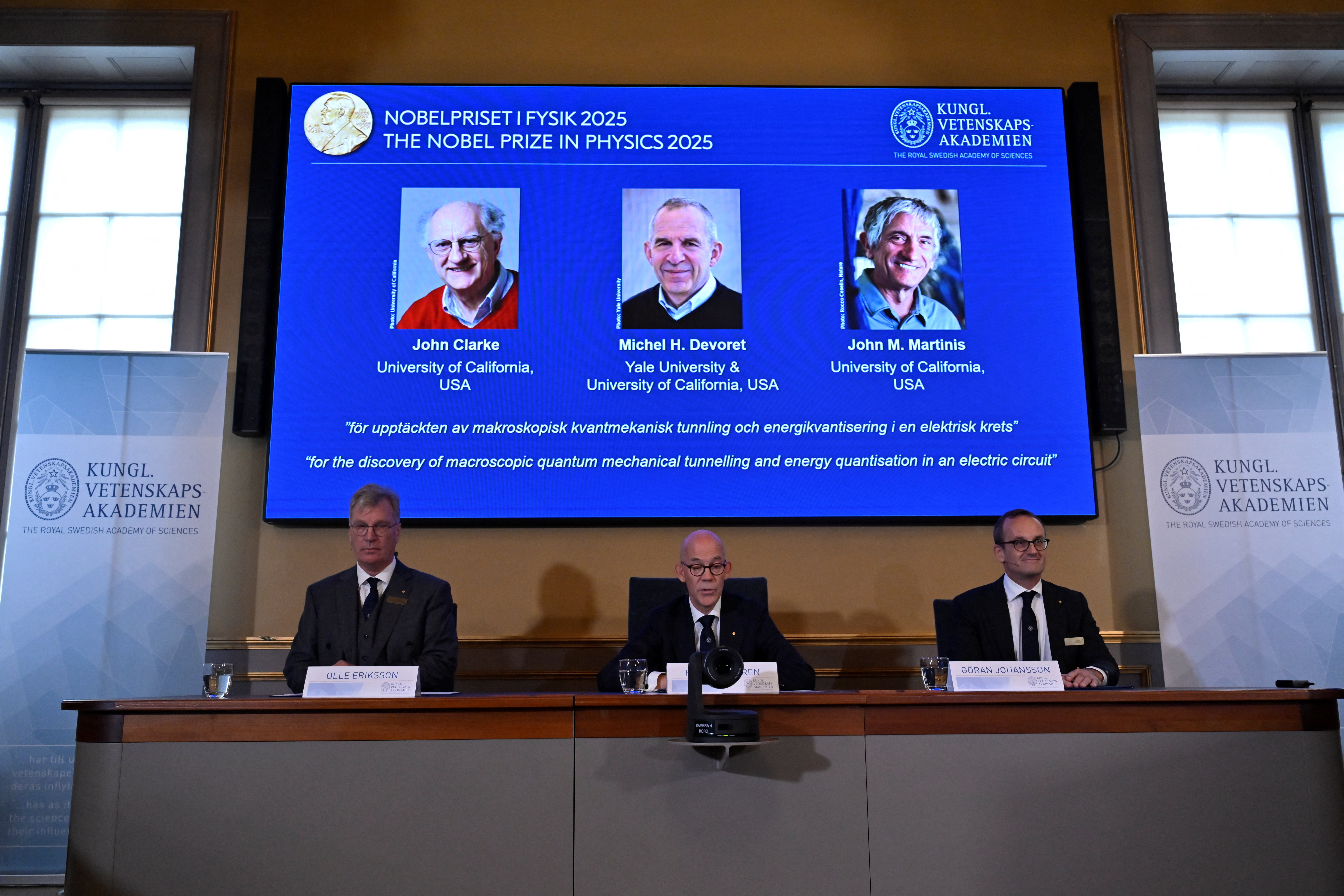 The Nobel Prize in physics is announced