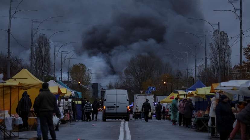 Aftermath of a Russian missile attack in Kyiv