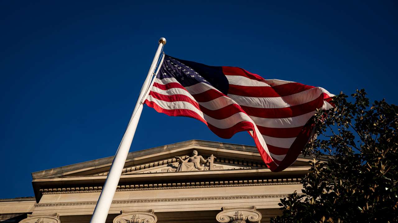 The U.S. Department of Justice Building is pictured