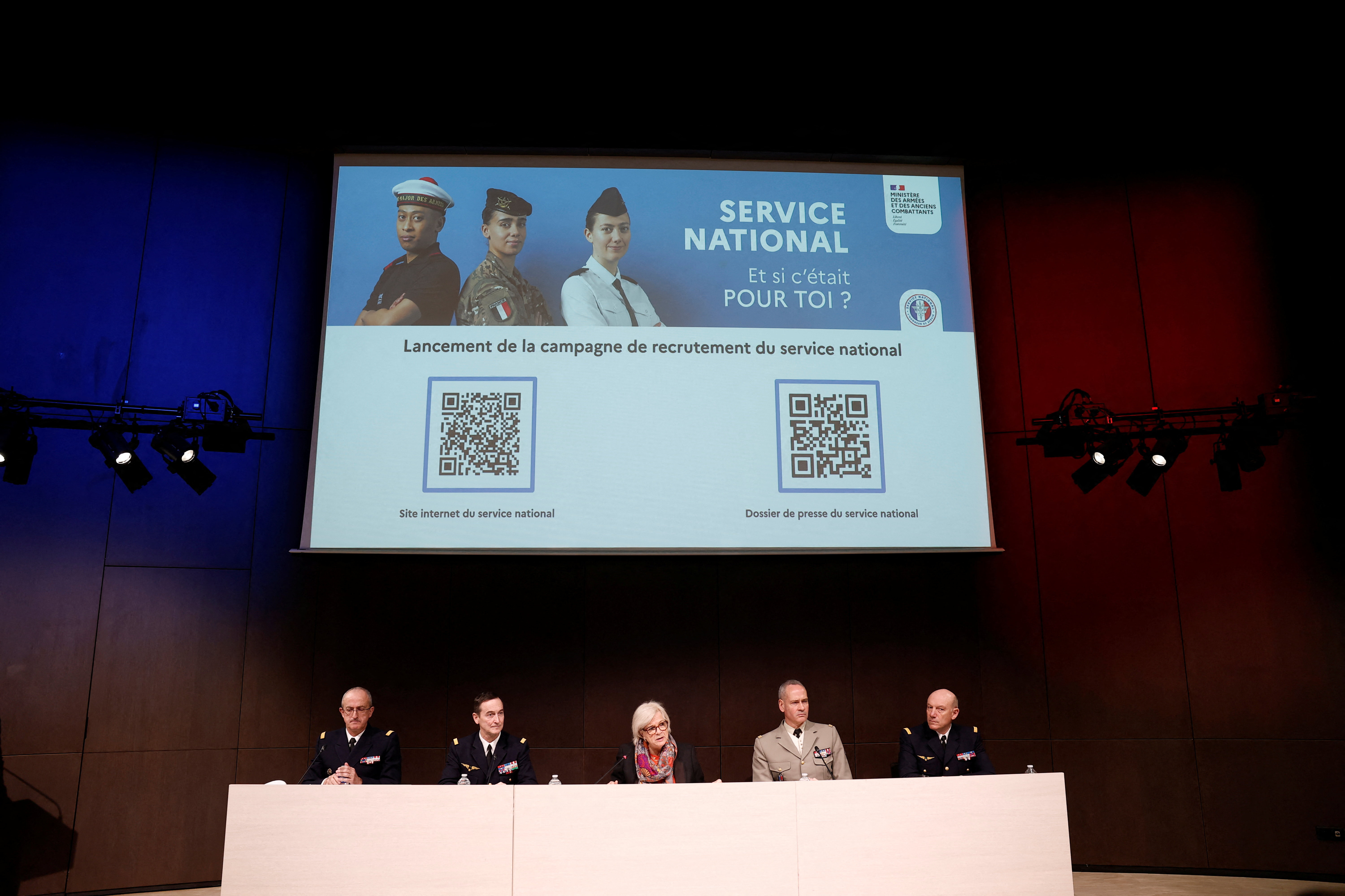 The French government and the French Army launch the recruitment campaign for French national service